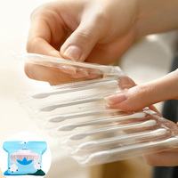 100 cotons-tiges jetables à double extrémité, emballés individuellement, avec pointes pointues et rondes pour le maquillage et l'hygiène quotidienne