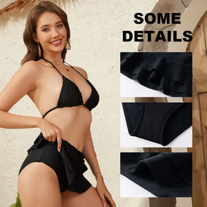 Cuatro falda de natación de cintura alta para mujer, traje de baño versátil para el período, estilo corto, cubierta antiexposición, falda menstrual de sirena para el vientre, comodidad - Product Image 3