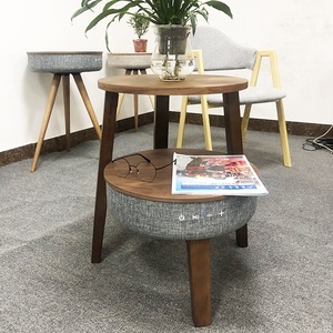 Trang Chủ Văn Phòng Đồ Nội Thất Thông Minh Bàn Cà Phê Loa Cạnh Giường Bằng Gỗ QI Bàn Sạc Không Dây Loa Bluetooth - Product Image 2