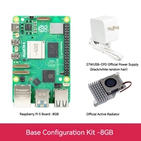 GGDX 2024 Nuevo Kit de Desarrollo Raspberry Pi 5 con Disipador de Calor, Pantalla, Cámara y Placa Base de Inicio