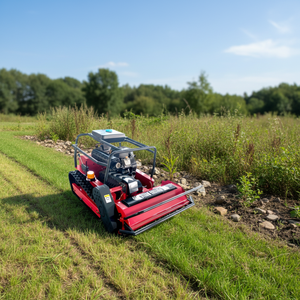 Robot tondeuse de type chenillé télécommandé pour la coupe de l'herbe, robot de désherbage tout-terrain, équipement agricole de jardinage - Product Image 6