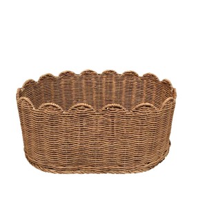 Woven <b>Storage</b> <b>Basket</b> Rectangle <b>Large</b> Size 40.5x25.5x18cm Handmade For Home Clothing Organization - Product Image 5
