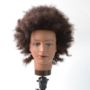 Wholesale Hair Dressing Headform 100% Human Hair Curly <strong>Hairdressing</strong> Afro <strong>Training</strong> Mannequin <strong>Head</strong> - Product Image 6