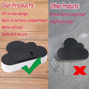 Lámpara Nocturna LED de Tulipán con Espejo en Forma de Nube, Hecha a Mano y Personalizable, para Niños, Luz Blanca Cálida, Material ABS, Funciona con Batería/USB, Venta al Por Mayor - Product Image 6