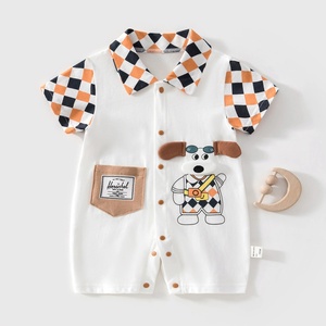 Nuevo Estilo de Ropa de Verano para Bebés, Mamelucos de Algodón de Manga Corta para Bebés, Colores y Estampados Aleatorios, Bodys - Product Image 4