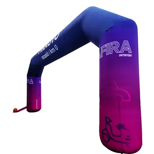 Arco de publicidad gigante al aire libre diseño personalizado a prueba de agua arco inflable grande con luz Led para la venta