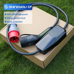 Gran oferta Tipo 2 Max 32A 7.2kw pantalla Lcd Lec 62196 uso doméstico ajustable carga rápida rentable cargador Ev portátil - Product Image 3
