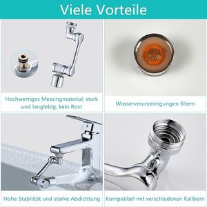 Bagno cucina 1080 grado rotante estensione multifunzionale <span class=keywords><strong>attacco</strong></span> del <span class=keywords><strong>rubinetto</strong></span> girevole con elemento filtrante - Product Image 3