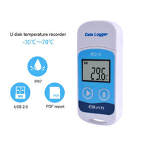 Termómetro e Higrómetro LCD Portátil Mini RC-5, Registrador de Datos USB con Clasificación IP67, Plástico OEM