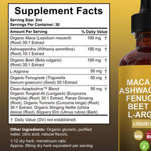 Cairan Maca Label Pribadi Ekstrak Akar Maca Ashwagandha Fenugreek Akar Bit L-Arginine <span class=keywords><strong>Multivitamin</strong></span> Cair untuk Pria & Wanita - Product Image 4