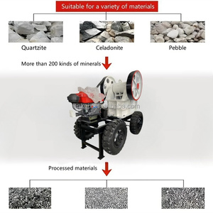 Bán ở một mức giá thấp pe250x400 di động nhỏ Máy Nghiền hàm sản xuất 10 tấn khi được sử dụng trong mỏ đá bê tông Máy Nghiền hàm - Product Image 5