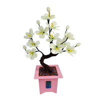 Jade blanc naturel sur le thème des orchidées sculptant l'artisanat en cristal tissé à la main pour la décoration de la maison