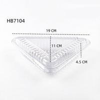 Boîtes individuelles transparentes en plastique avec couvercle pour tranches de gâteau, boîtes triangulaires jetables pour cheesecake, dessert, tranches de tarte