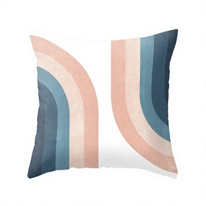 Housse de coussin en coton bohème imprimée sur mesure, décoration intérieure, douce et confortable, motif géométrique vintage, taie d'oreiller décorative avec fermeture éclair - Product Image 1