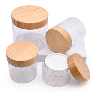 Envases vacíos de plástico PET para mantequilla corporal, tarros cosméticos de 8 <span class=keywords><strong>oz</strong></span> con tapas de bambú, logotipo grabado de 16 <span class=keywords><strong>oz</strong></span> - Product Image 4