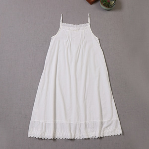 Dolce giapponese Mori da donna gonna Vintage in <span class=keywords><strong>cotone</strong></span> sottile <span class=keywords><strong>sottoveste</strong></span> primavera estate abito Base interna ampio senza maniche <span class=keywords><strong>sottoveste</strong></span> di pizzo - Product Image 3