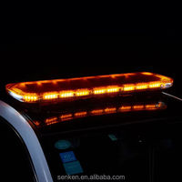 Barre lumineuse de signalisation à LED ambre super lumineuse à profil bas SENKEN 12V 24V, clignotante pour véhicule d'urgence