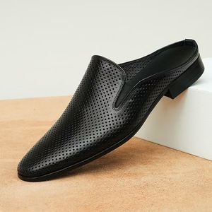 2025 Trending Men's Summer Fisherman Slip-On <b>Flat</b> Sandals Breathable Leather Casual Walking Outdoor Slides - Product Image 4