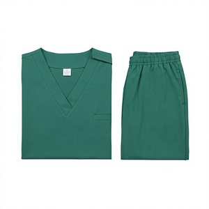 Conjunto de Uniforme Médico Unisex Verde Jade, Top con Cuello en V y Pantalones Cargo, Fabricante de Uniformes Sanitarios, Proveedor Mayorista, Ropa Personalizada OEM - Product Image 5