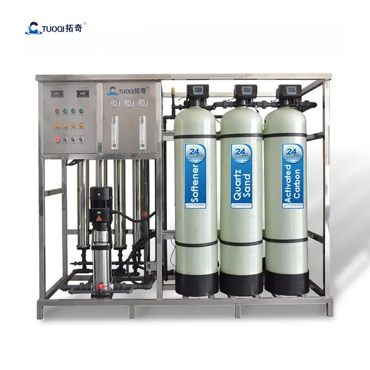 1000 LPH CE ISO ได้รับการรับรองน้ำดื่มย้อนกลับออสโมซิเครื่อง RO ระบบบำบัดน้ำเครื่องจักรบำบัดน้ำ