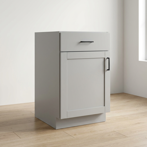 Mobile Base Cucina Personalizzato Grigio 2 Ante <span class=keywords><strong>1</strong></span> Cassetto RTA in Legno per Stoccaggio, Ingrosso, Produttore OEM ODM - Product Image 3