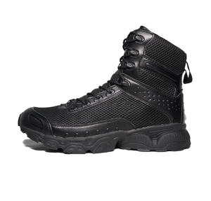 Botas tácticas deportivas de senderismo DFS7 DF2 Summer Trail para bosque, de cuero, con mangas de malla transpirables y cremallera lateral. - Product Image 2