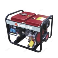 LingBen Maschinen 3kVA 4kVA 5kVA Open Type Recoil/Elektro Start Diesel Generator Tragbare Preise In Indien