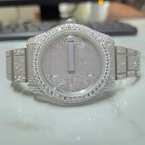 Relojes Deportivos de Lujo con Diamantes Moissanite VVS de JIYA, Relojes Automáticos de Moda Antiguos con Movimiento Miyota de 40 mm, Correa de Acero Inoxidable, Cristal Analógico - Product Image 1