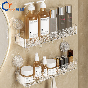 Étagère murale à ventouse en acier inoxydable, installation sans perçage, ne laisse aucune trace, n'endommage pas les murs, <span class=keywords><strong>rangement</strong></span> moderne et minimaliste - Product Image 3