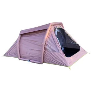 Cuckoo 2-3 Persons Bedroom + Living Room Pink Series Outdoor Inflatable Awning Tent Camping Tent