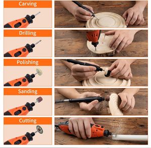 <span class=keywords><strong>Outil</strong></span> rotatif <span class=keywords><strong>multifonction</strong></span> 95 pièces pour la sculpture, le perçage et la coupe avec arbre flexible Kit d'outils rotatifs de ponçage - Product Image 5