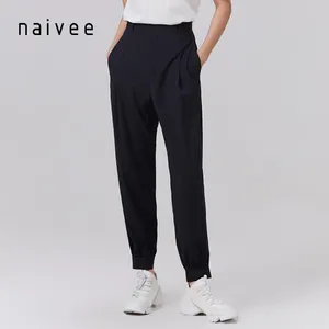 卸売 良質のハーレムパンツ-Naivee良質の女性の新しいシンプルなファッションカジュアルドレープブラックキャロットハーレムパンツ