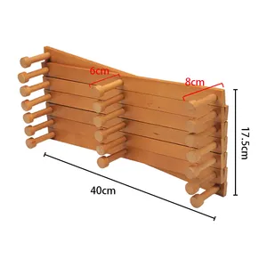 Appendiabiti pieghevole a parete pieghevole con gancio in legno espandibile per soggiorno