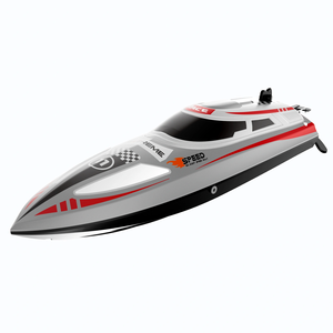 Bateau de course RC V003 2,4 GHz, bateau rapide télécommandé à grande vitesse 30 km/h avec fonction d'auto-redressement, lumière LED et refroidissement par eau - Product Image 1