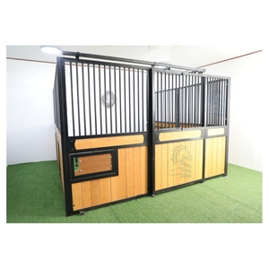 Personalizado 4m al aire libre portátil caballo estable de alta calidad paneles rellenos de bambú granja superventas prefabricado caballo granero - Product Image 4