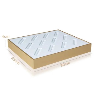 صينية فاخرة عالية الجودة ناعمة في المخزون للأقراط والخواتم والقلادات صواني عرض مجوهرات من الجلد الصناعي - Product Image 6