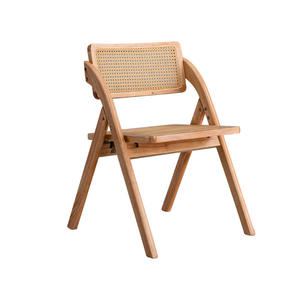 Ev otel okul için antik Vintage katı ahşap hintkamışı yemek sandalyesi rustik düğün AC tasarım stili - Product Image 5