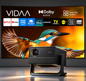 Le premier projecteur au monde avec système VIDAA-TV, projecteur extérieur 4K WiFi intelligent avec commande vocale, mise au point automatique, cinéma maison au plafond - Product Image 1