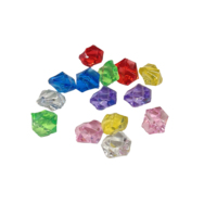 Cristaux de diamant en plastique multicolores irréguliers, en forme de cubes, pour la vente en gros, composants transparents exquis