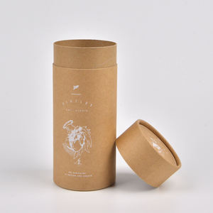 صناديق من الورق المقوى مستديرة من الكرافت قابلة للتحلل الحيوي معاد تدويرها لزجاجة عطر 30 شلن 50 شلن - Product Image 3