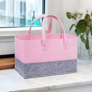 Sac de voyage moderne écologique avec logo personnalisé, sac à main coloré, paniers de rangement en feutre pour vêtements et salon - Product Image 4
