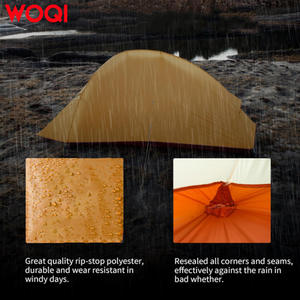 Tente de camping Woqi 210x125x105 cm, légère, double couche, 3 saisons, imperméable, pour 1-2 personnes, randonnée en plein air - Product Image 3