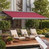 Auvent mural de balcon à bras articulé, cassette intégrale, imperméable, design moderne, motorisé électrique, pour extérieur