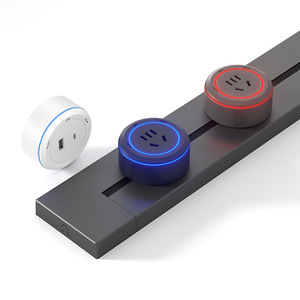 Track <b>Socket</b> Movable Sliding Rail Surface Mounted Power Strip 32A Aluminum Alloy With Usb Port Kitchen Cabinet Home Use - Product Image 3