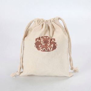 Manufacturer Custom Canvas Drawstring Bag <b>Printed</b> Logo Pulling Rope Model ZXY100604 for Advertising Use Universal Packaging - Product Image 4