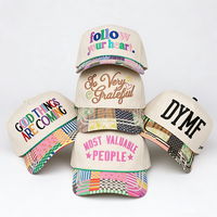 Casquette de baseball personnalisée à 5 panneaux, style sportif inspirant, en tissu Dobby, avec broderie 3D et visière patchwork, modèle Jesus Hat pour l'église