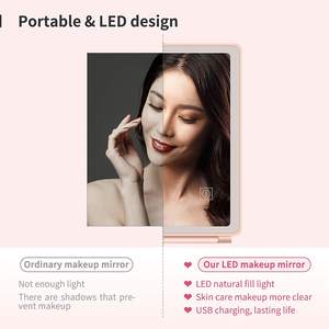 <span class=keywords><strong>MG12</strong></span> Meilleure vente miroir de maquillage rectangulaire pliable et éclairé à 120 degrés avec lumières LED - Product Image 5