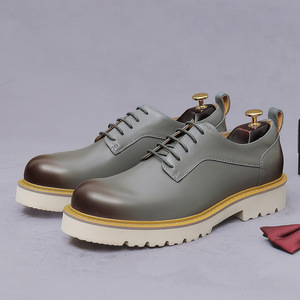 Classic Autumn Wedding <b>Dress</b> Shoes for <b>Men</b> Genuine Leather Breathable Anti-Slip Lace-Up Formal Shoes Office Party Use - Product Image 1