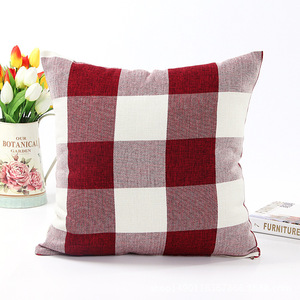 Sarung Bantal Motif Kotak-kotak Klasik, Sarung Bantal untuk Ruang Tamu, Kamar Tidur, Sofa Rumah, Dekorasi Sofa, Sarung Bantal Estetis - Product Image 1