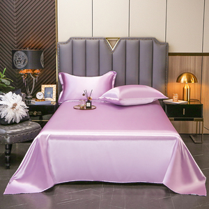 Mượt Ice mát sợi tấm ga trải giường thiết lập rửa sạch lụa giường bao gồm nhà tấm phẳng 100% polyester vết sang trọng mùa hè bộ đồ giường tấm thiết lập - Product Image 3